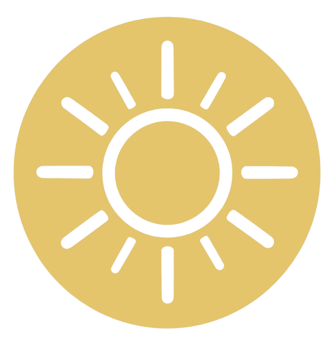 Icon mit Sonne steht für Freude & Begeisterungsfähigkeit